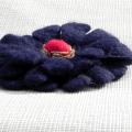 Felted merino wool flower - Flowers - felting