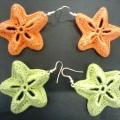 " Stars " - Earrings - needlework