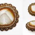 Agate brooch - Brooches - beadwork
