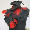 Scarf / collar " The poppy " - Scarves & shawls - felting