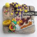 Sage " Mardi Gras Parade " - Brooches - felting