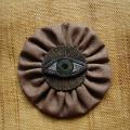 Leather brooch " eyes " - Leather articles - making