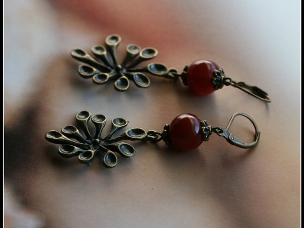 Carnelian earrings - Earrings