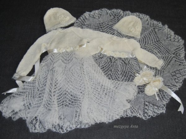 Ornate baptismal dresses sesytėms - Baptism clothes
