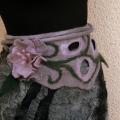 Belt " gray rose " - Accessories - felting