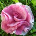 rose pink - Flowers - felting