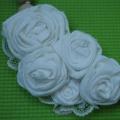 White roses - Necklace - beadwork