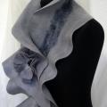 Scarf " gray and unassuming " - Scarves & shawls - felting