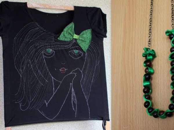 green meeting preparation - Drawing on clothes