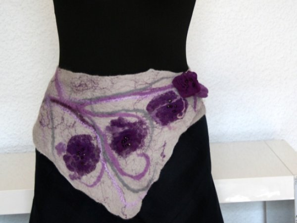 Diržas "Violetinės gėlės " 2