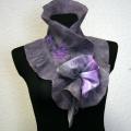 Scarf " violet gray " - Scarves & shawls - felting