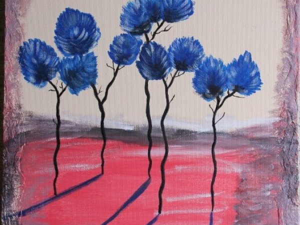 blue shade - Acrylic painting