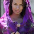 Silk scarf " bloom Purple " - Wraps & cloaks - felting