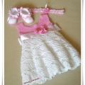 Pink little flowers - Dresses - needlework