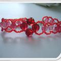 Red bracelet - Bracelets - beadwork