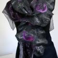 Scarf " Purple drops " - Scarves & shawls - felting
