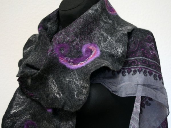 Šalikas "Violetiniai   lašai " 3