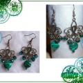 Malachite - Earrings - beadwork