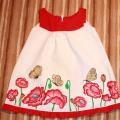 Painting on flax - Dresses - sewing