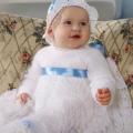 Christening dress - Baptism clothes - knitwork