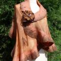 Persikas- Felted silk robe - Wraps & cloaks - felting