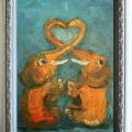 Happy Valentine & # 039; s Day - Acrylic painting - drawing