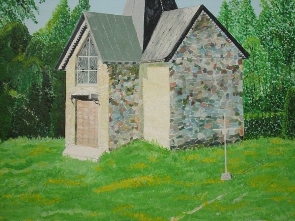 Tiny chapel - Acrylic painting