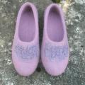 lilac with flax - Shoes & slippers - felting