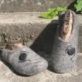 natural as two times two - Shoes & slippers - felting