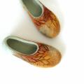 Autumn Gold .. - Shoes & slippers - felting