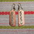 Copper earrings with brass Pyne - Metal products - making