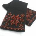 Stars in the night, merino wool - Wristlets - knitwork