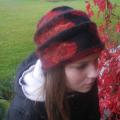 Autumn red - Hats - felting