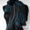 " gray Turquoise " - Scarves & shawls - felting
