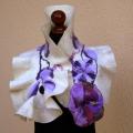 Scarf " violet poppies " - Scarves & shawls - felting
