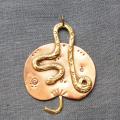 Pendant Serpent and Paradise apple - Metal products - making