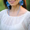 Water - Earrings - felting