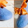 apelsininis sky - Shoes & slippers - felting