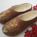 Autumn bouquet - Shoes & slippers - felting