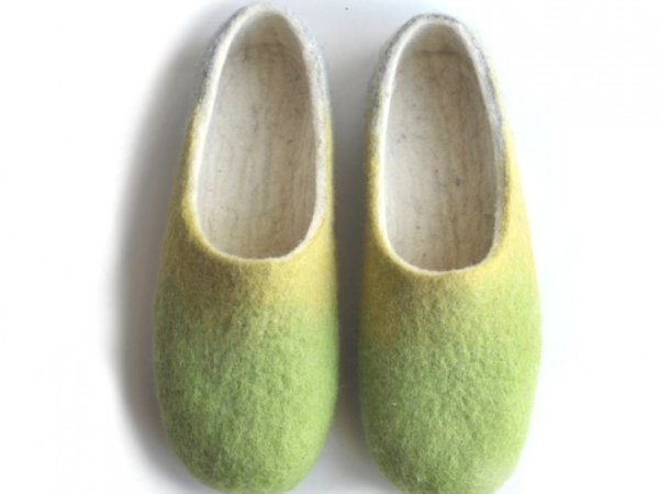 Felt slippers / felted slippers GRASS 2