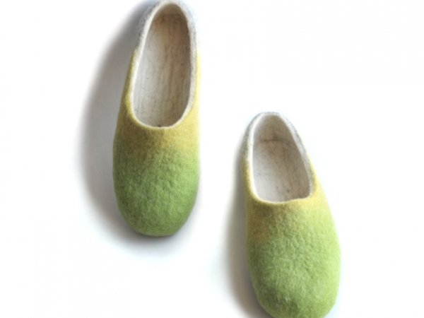 Felt slippers / felted slippers GRASS 3