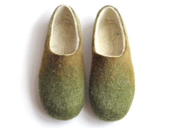 Veltinio šlepetės/ felted slippers Earth 2