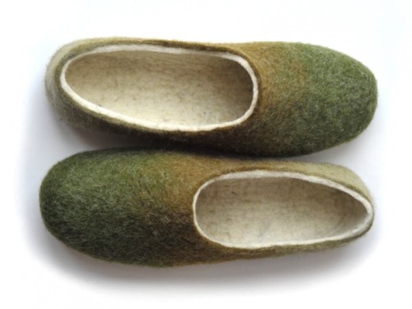 Veltinio šlepetės/ felted slippers Earth 3