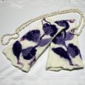 Kits " lilac flowers " - Wristlets - felting