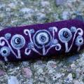 Purple flower garden - Hair accessories - felting
