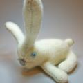 From natural wool sewed Bunny - Dolls & toys - making