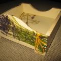 Tissue box of lavender - Decoupage - making
