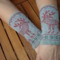 Riesines " Norway deer " - Wristlets - knitwork