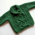 green sweater - Children clothes - knitwork