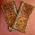 brown speckled - Wristlets - felting